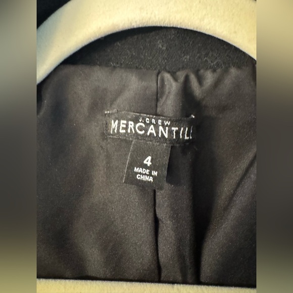 EUC J. Crew Factory Women's City Coat in black, gold zipper, size 4. - Picture 7 of 10